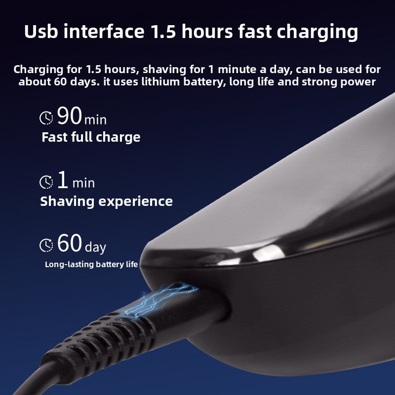 Electric Shaver with Digital Display and USB Charging